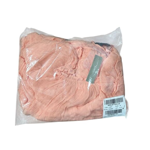 NWT J CREW Tiered ruffle dress in chiffon Glowy Peach - Picture 7 of 8